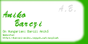 aniko barczi business card